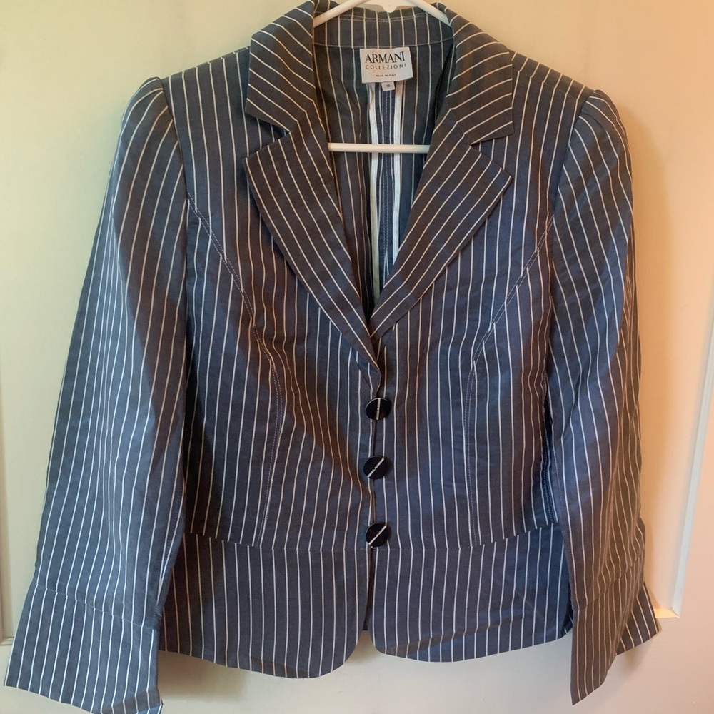 Armani Collezioni vintage sheer peplum jacket